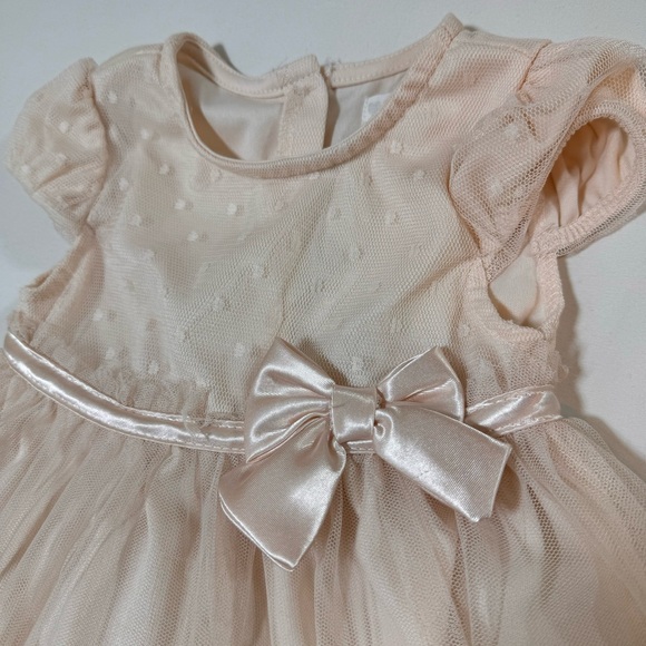 Nanette Baby Girl Dress Blush Champagne Pink Flowers 18M - Picture 7 of 9